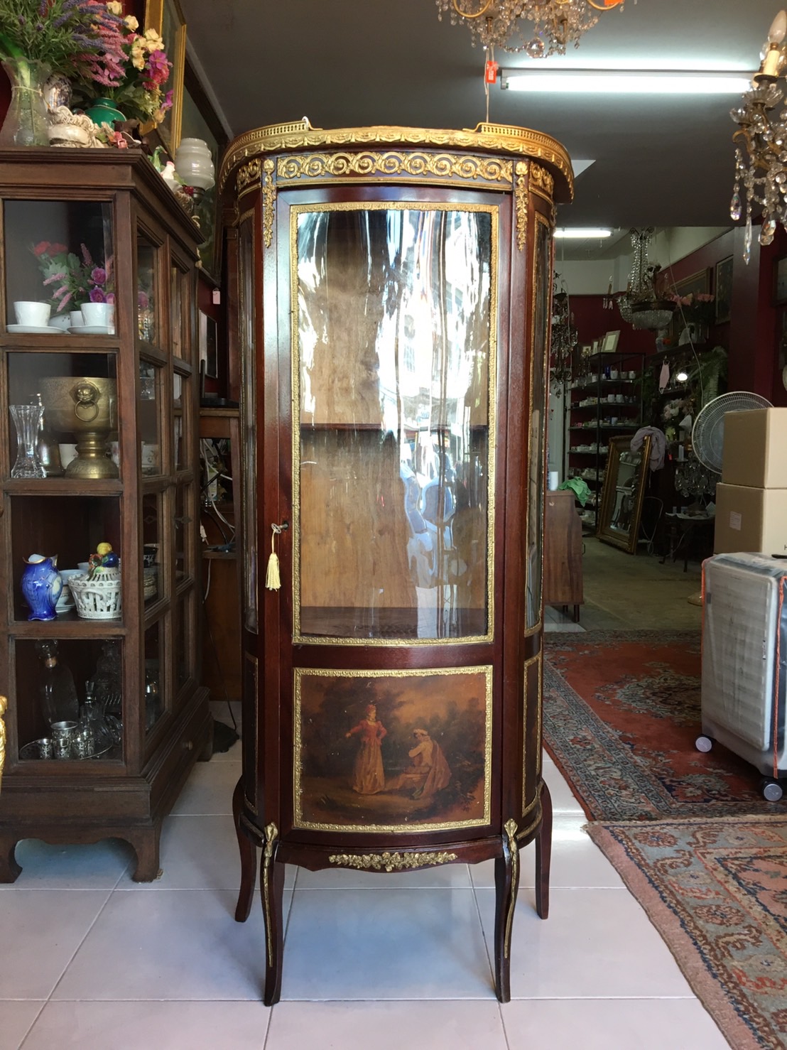 ตู้โชว์ Antique French Vernis Martin Cabinet ORIGINAL