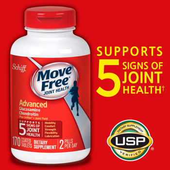 Schiff Move Free Advanced ฉลากแดง 200 เม็ด บำรุงไขข้อ เพิ่มน้ำในข้อต่อ หมดอายุ 02/2028