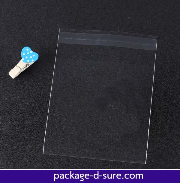 ถุงคุกกี้แถบกาว 10x10 เนื้อใส ไม่มีลาย แพ็ค 100 ใบ