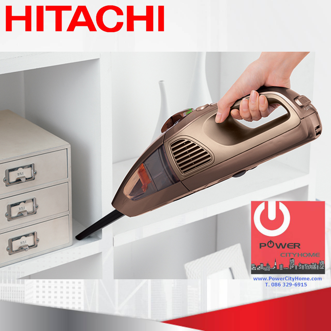 เครื่องดูดฝุ่น ชนิดไร้สาย ฮิตาชิ 18 โวลต์ 0.25 ลิตร รุ่น PV-XD200 Cordless Stick