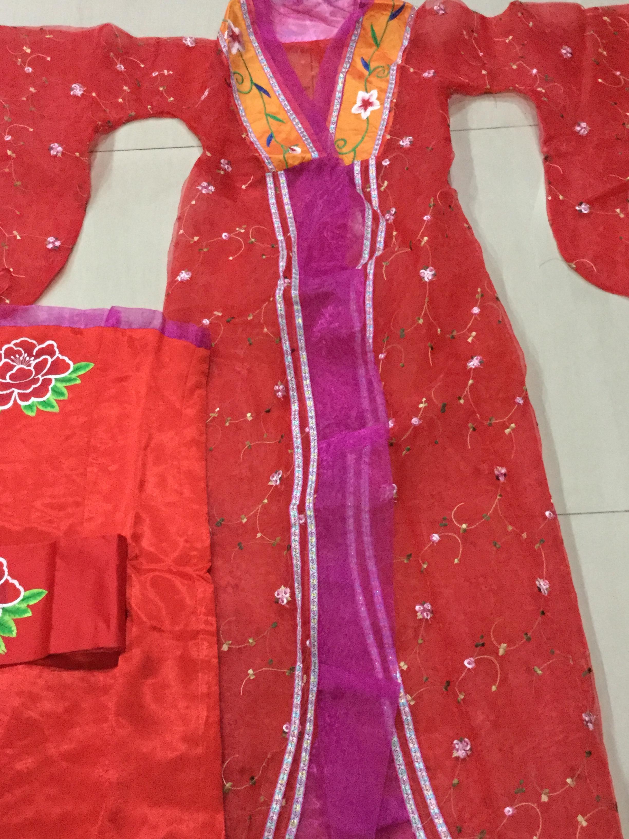 ชุดจีนเด็กราชวงศ์ถัง สีแดงรหัส FC 44 สินค้าพร้อมส่ง