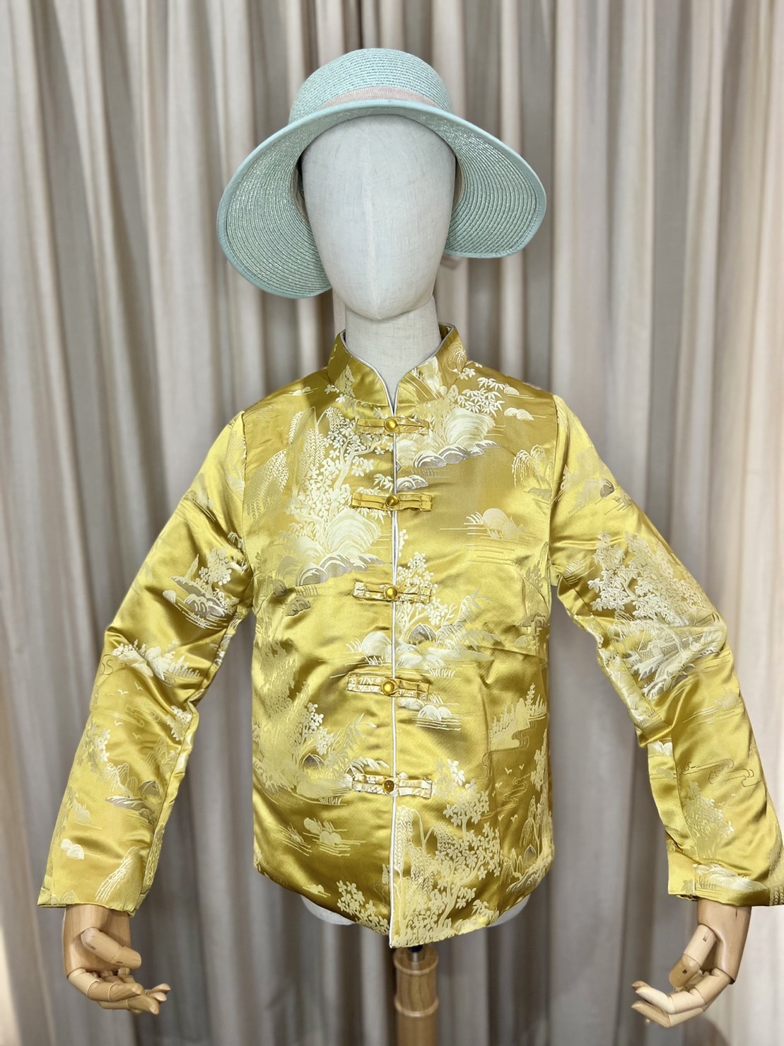 เสื้อสูทผ้าฝ้ายสีเหลือง รหัส FC 109 สินค้าพร้อมส่ง