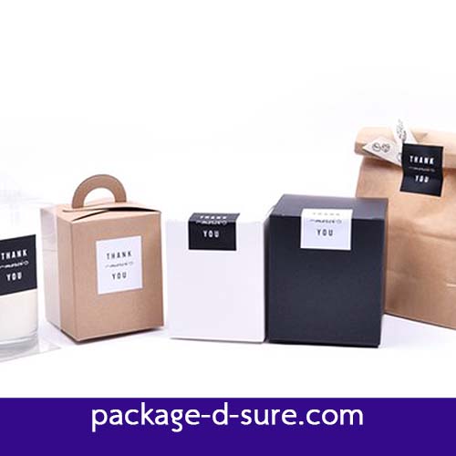 สติกเกอร์ THANK YOU สี่เหลี่ยมผืนผ้า สีขาว แพ็ค 6 แผ่น 72 ดวง