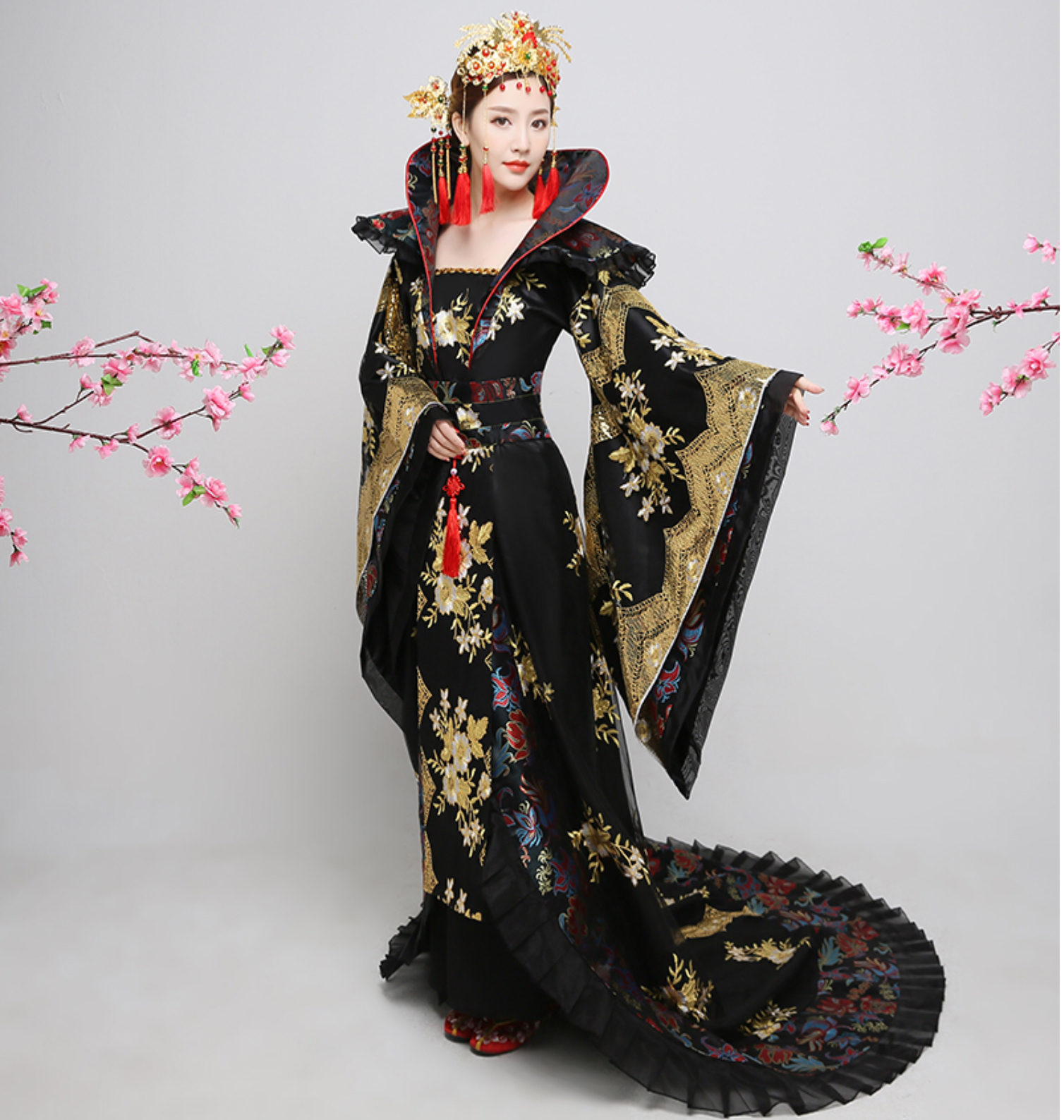 ชุดราชินีถัง สีดำ รหัส RPN 274 สินค้าพร้อมส่ง