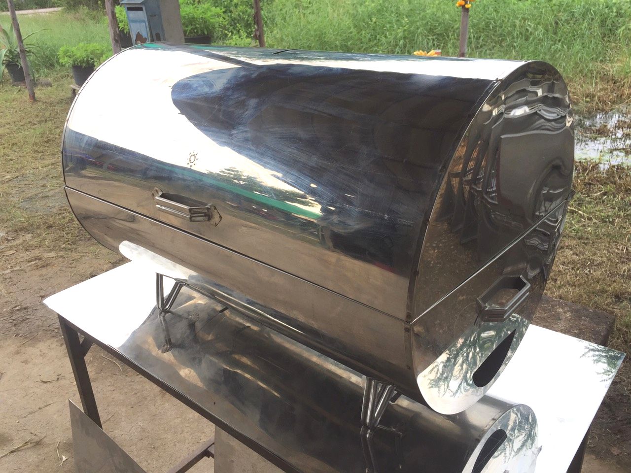 เตาอบสแตนเลสไร้ควัน ชายใหญ่ ขนาด 73 ซม.