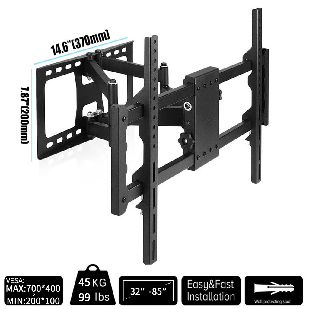 ขาแขวนทีวี 32-80” ทีวีติดผนัง (ปรับหมุนซ้ายขวาได้/ก้ม-เงยได้) LCD/LED Full Motion TV Wall Mount Articulating for 30-85"