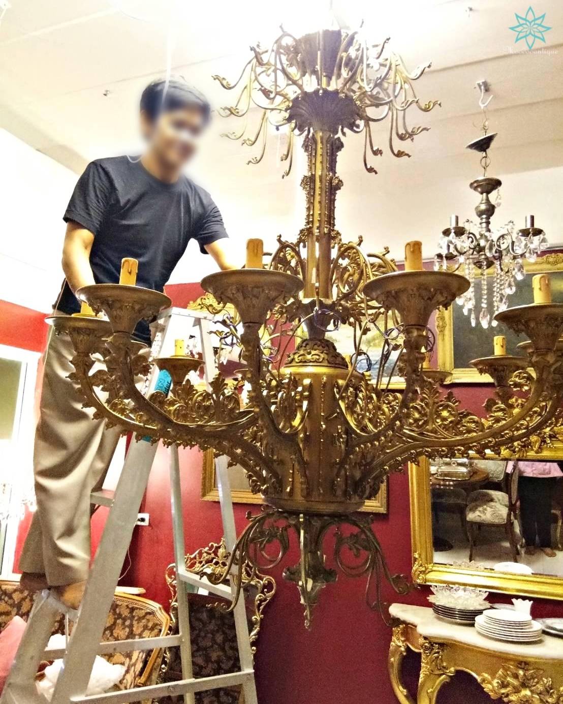 โคมไฟคริสตัล นำเข้า งานฝรั่งเศส