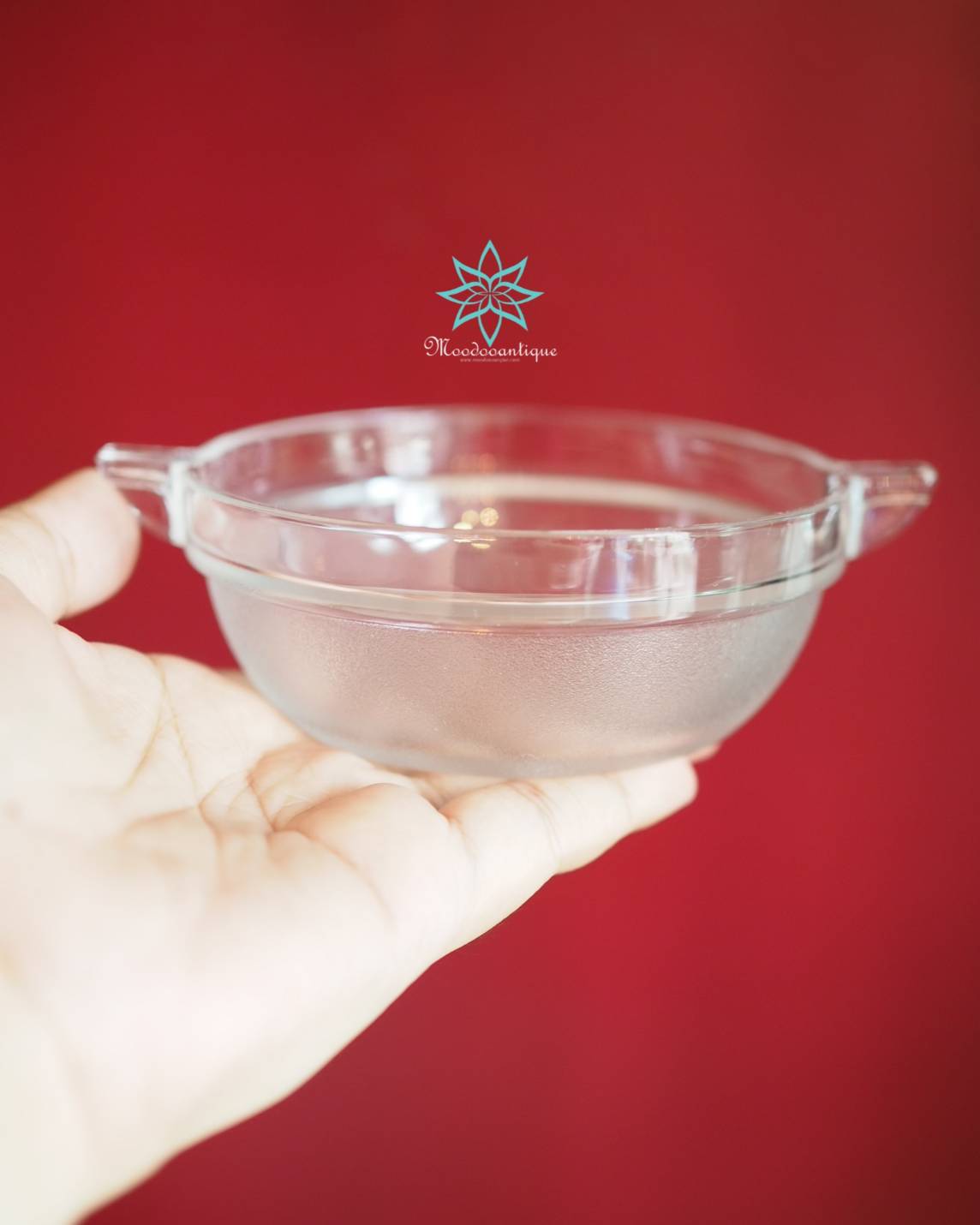 ชามแก้วลายกวาง มุนาคาตะ ชิโกะ ทรงกลม