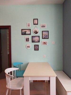 ชุดกรอบรูปติดผนัง Vertical set 11 (Brown&White-View) กรอบรูปไม้ 9 ชิ้นพร้อมภาพตามแบบ + รูปแคนวาส 2 ชิ้นและวัสดุติดตั้ง