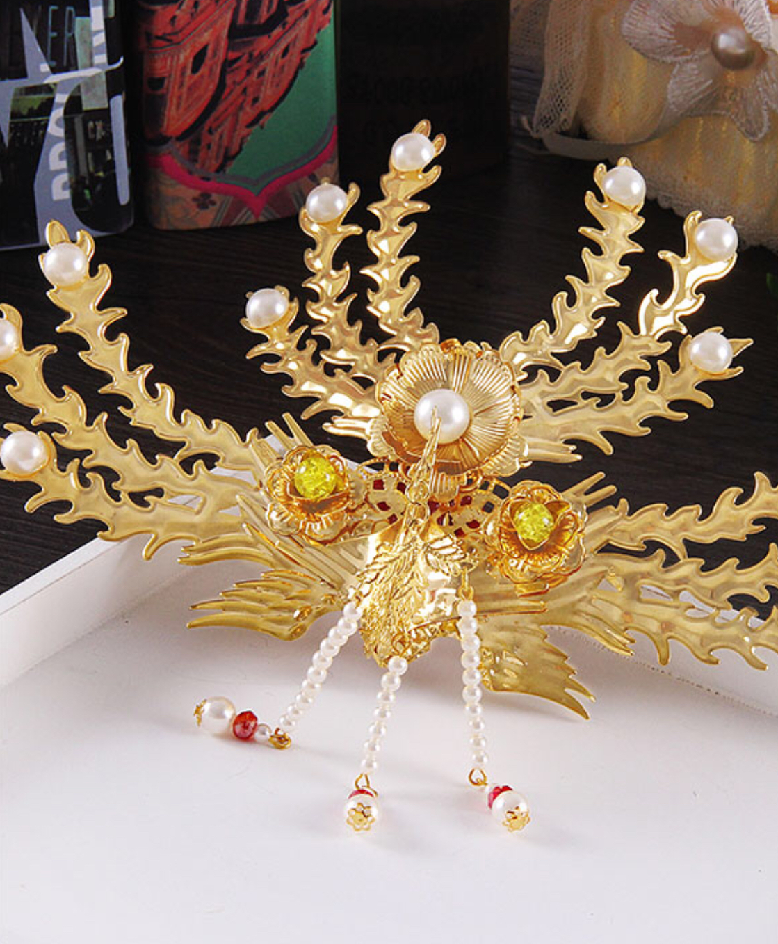 ประดับผม มุขสีขาว รหัส #16