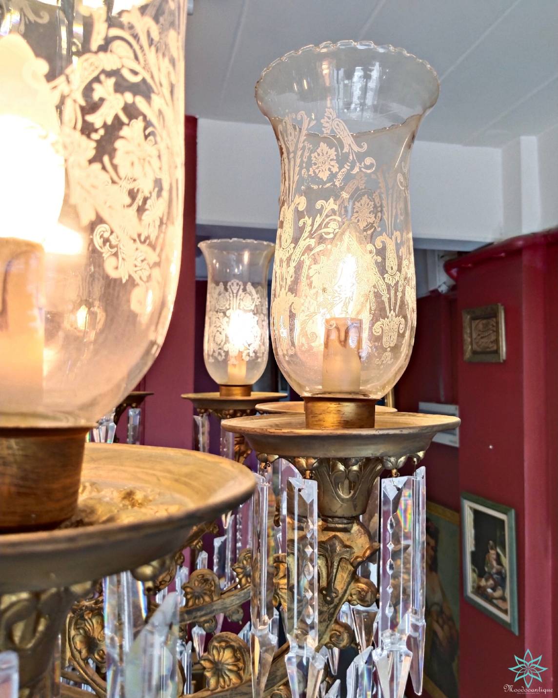 โคมไฟคริสตัล นำเข้า งานฝรั่งเศส