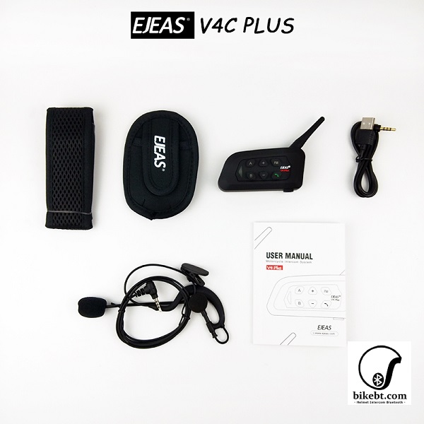 Ejeas V4C Plus Referee Intercom บลูทูธอินเตอร์คอม อุปกรณ์สำหรับผู้ตัดสินกีฬา (แพคสี่)