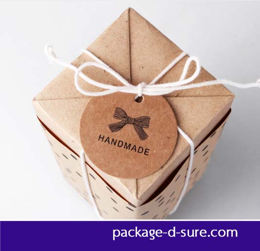 ป้าย TAG คราฟกลม 4.3 cm พร้อมเชือกปอร้อยหู แพ็ค 25 ใบ