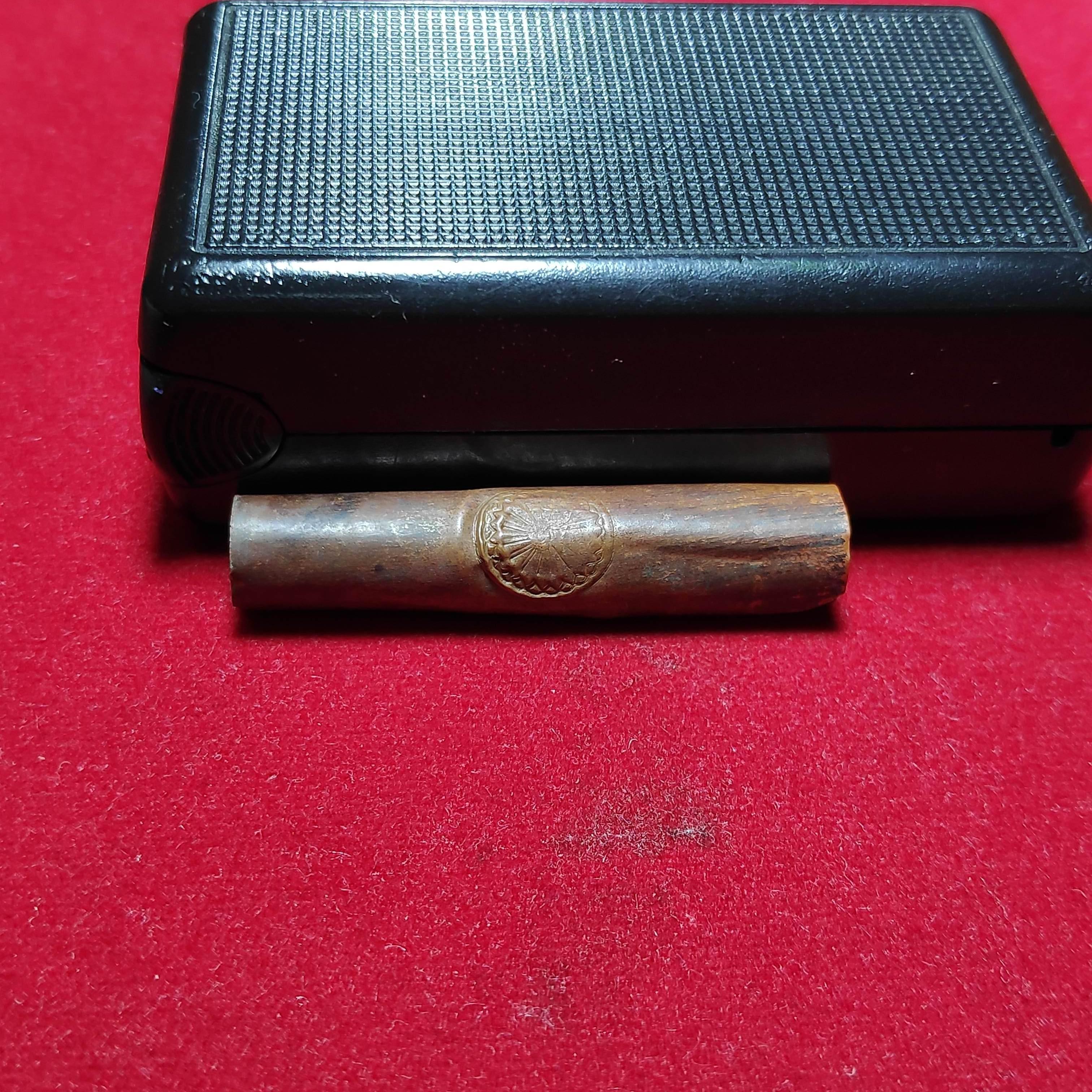 ตะกรุดทองเเดงหลวงปู่โต๊ะวัดประดู่ฉิมพลีตอกโค๊ต2ตัวยาว4เซ็นต์ปี2510