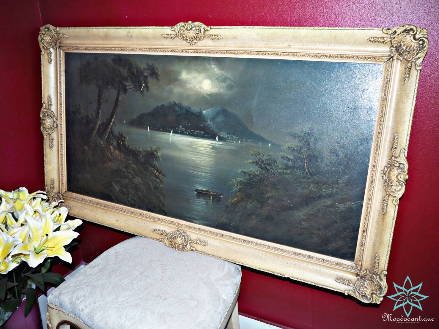 ภาพวาดสีน้ำมัน ทะเลยามรัตติกาล