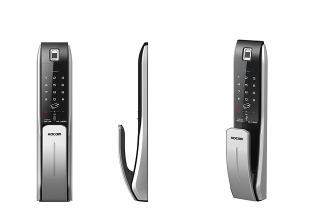 กลอนประตูดิจิตอล KOCOM รุ่น KDL-7190SPK(เงิน,ทอง)ด้ามจับ Push Pull รหัส การ์ด กุญแจ นิ้วมือ (หมายเหตุ Remote และ Application เป็น Option เสริม สามารถซื้อเพิ่มได้)
