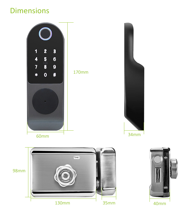 ชุด Fingerpring Doorlock รุ่น Smart Wifi T-01 สำหรับประตู บานสวิง ทุกแบบที่เจาะได้ ราคาพร้อมติดตั้งเพียง 5,900 บาท Smart Wifi Doorlock นิ้ว+การ์ด+รหัส+ แอพ