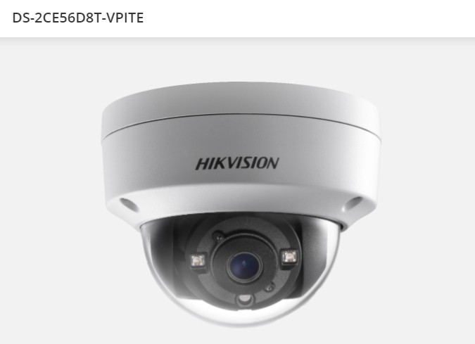 2 MP Ultra Low Light Vandal PoC Fixed Dome Camera Hikvision DS-2CE56D8T-VPITE