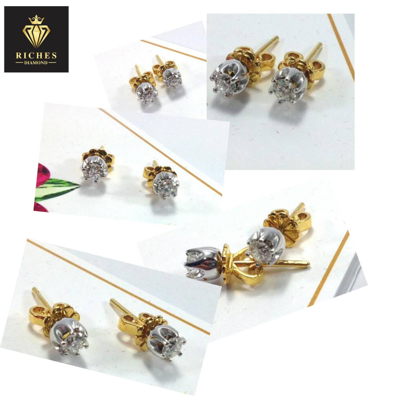 ต่างหูเพชรแท้รวม 0.40 cts