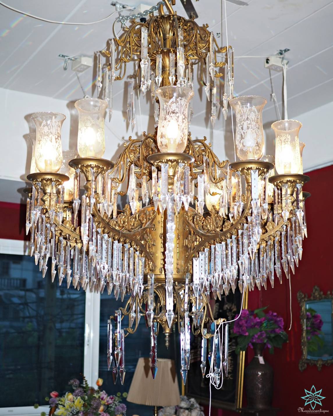 โคมไฟคริสตัล นำเข้า งานฝรั่งเศส