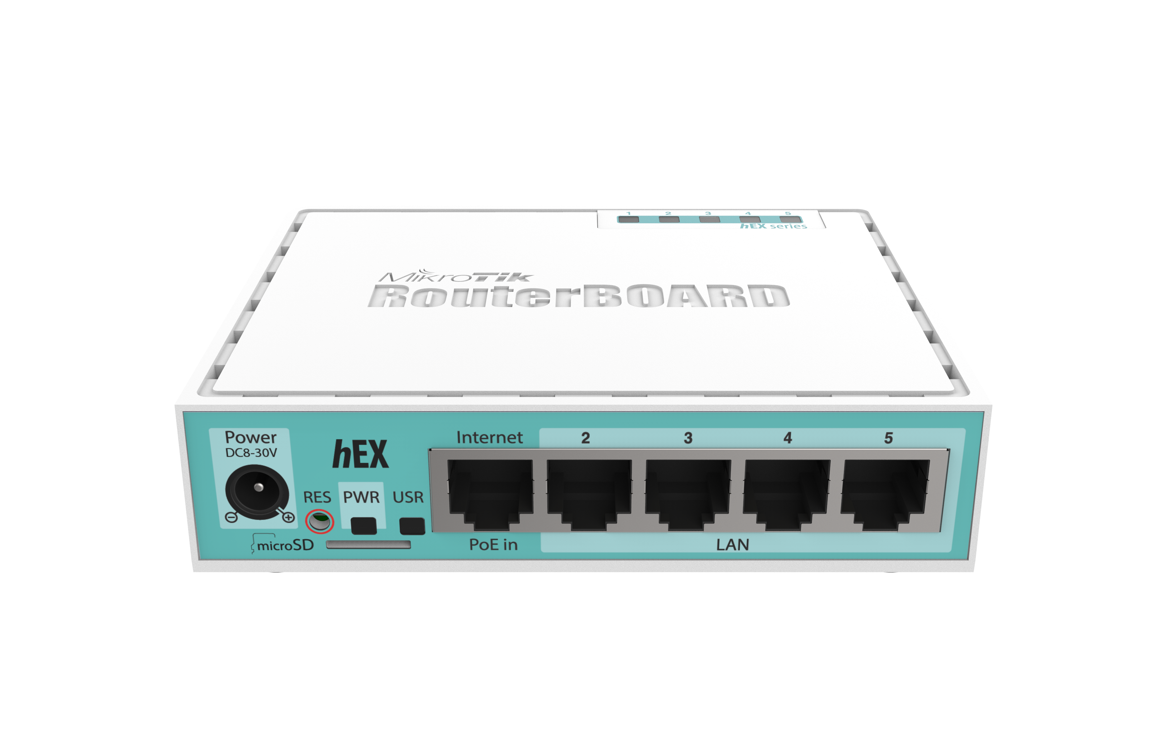hEX 5x Gigabit Ethernet, Dual Core 880MHz CPU, 256MB RAM, USB, microSD, RouterOS L4 Mikrotik RB750Gr3 รับประกันสินค้า 1 ปี
