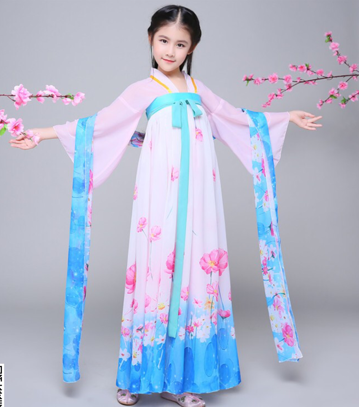 ชุดองค์หญิง น้อย. สีฟ้า. รหัส FU 95สินค้าพร้อมส่ง