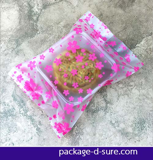 โปรโมชั่น//ถุงซีลกลาง ขอบเรียบ เนื้อกึ่งขุ่น 9x11.5 ลายดอกซากุระ แพ็ค 100 ใบ