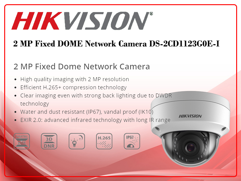 กล้องวงจรปิด HIKVISION Distribution IPC รุ่น DS-2CD1123G0E-I