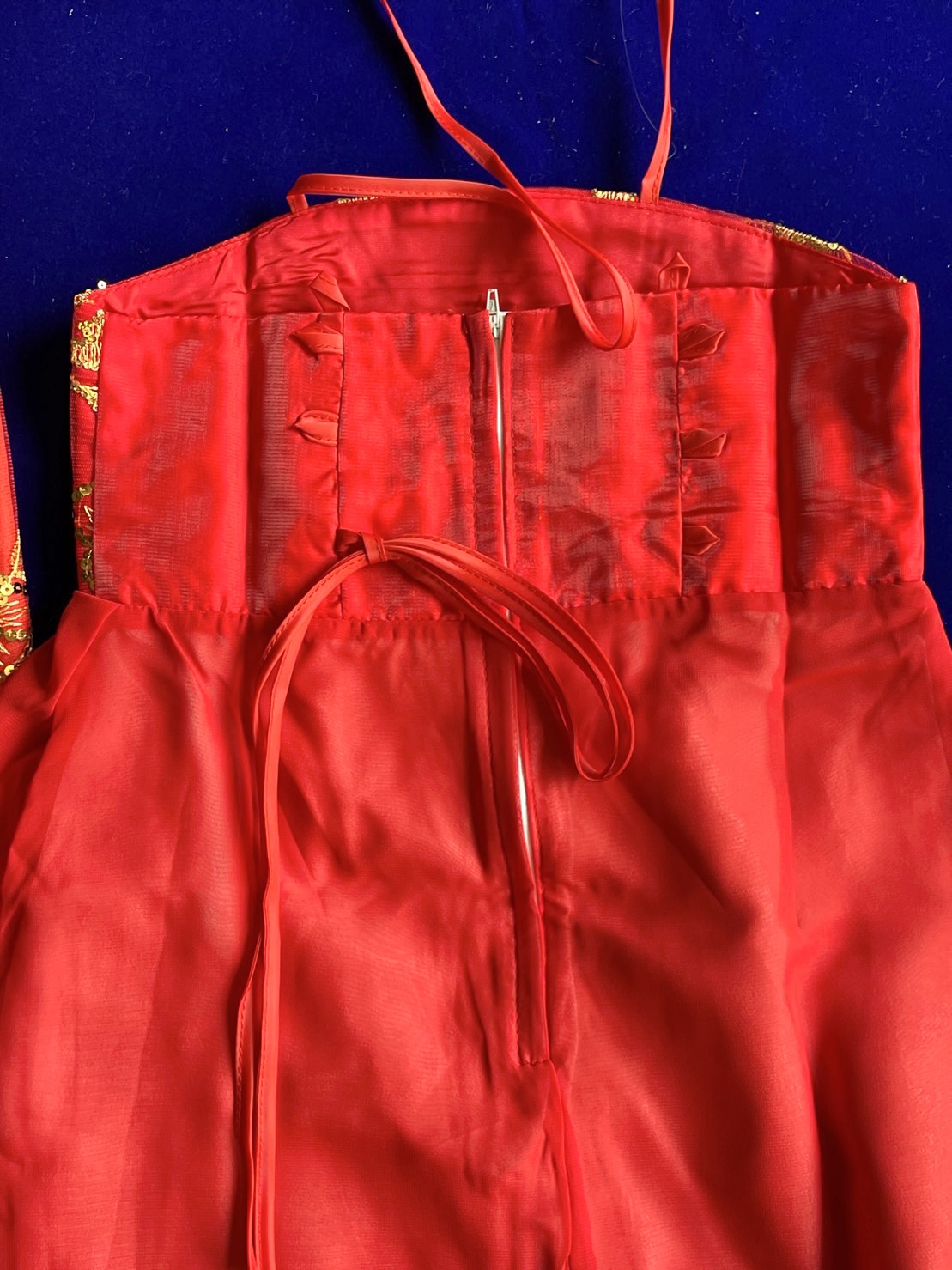 #ชุดเจ้าหญิงฮั่นฝูสีแดง . รหัส FHN198 สินค้าพร้อมส่ง