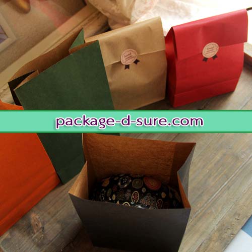 ถุงกระดาษสีแบบฐานตั้ง ไม่มีหูหิ้ว ไซส์เล็ก 23x12x7.5 สีดำ