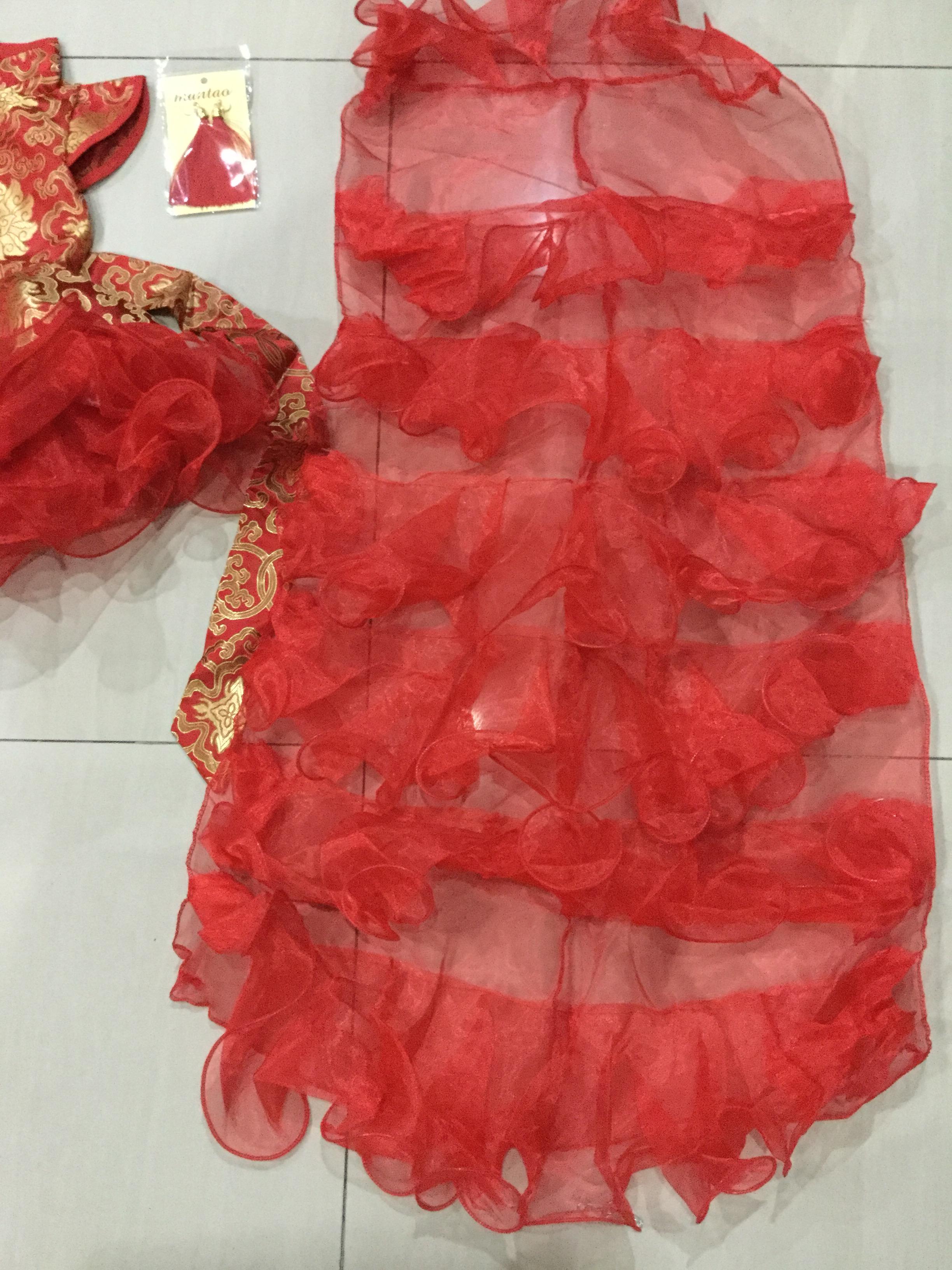 ชุดเจ้าหญิง สีแดง. รหัส FOU 94 สินค้าพร้อมส่ง