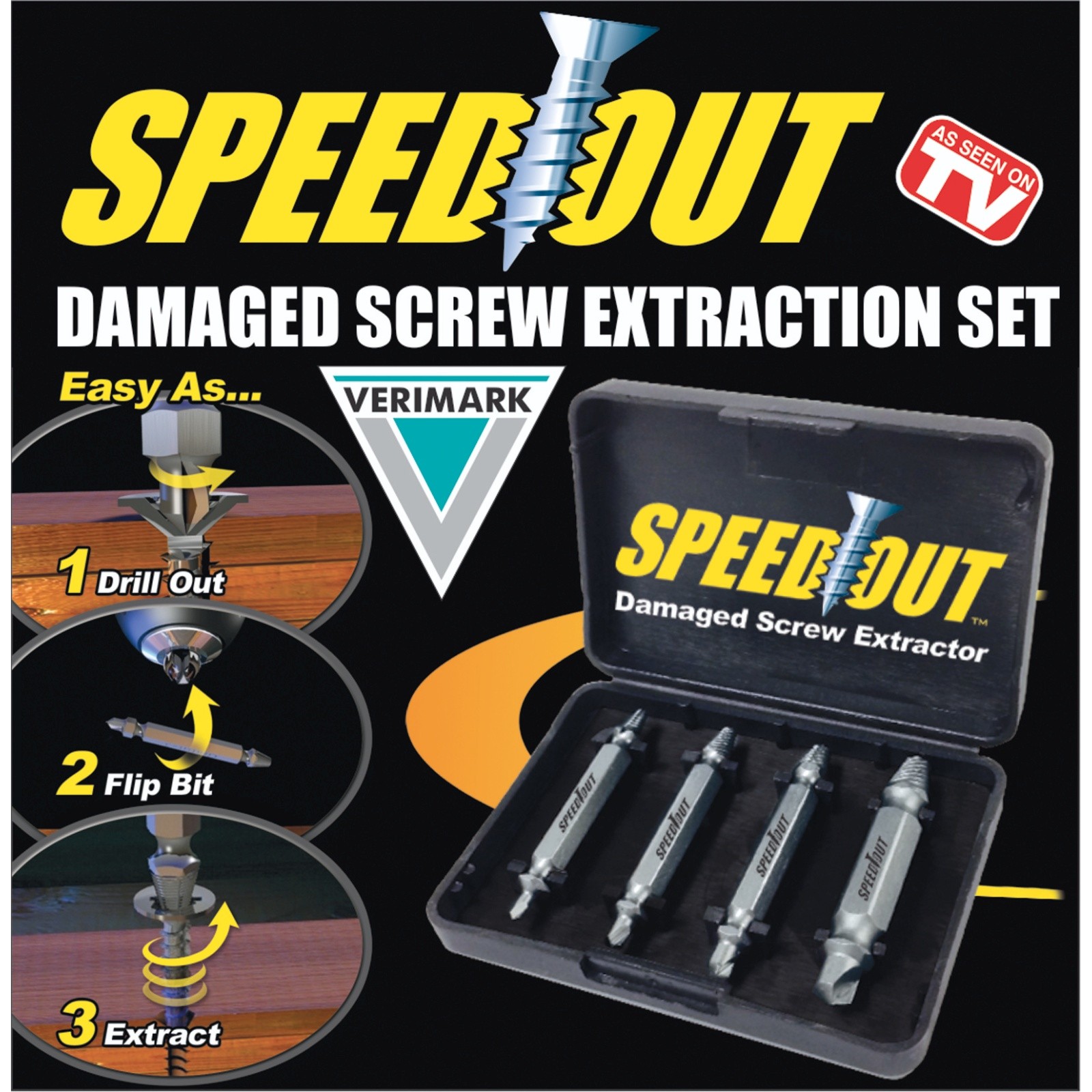 SPEED OUT ชุดเครื่องมือถอนหัวน็อตฝังแน่นให้ถอนออกได้อย่างง่ายดาย