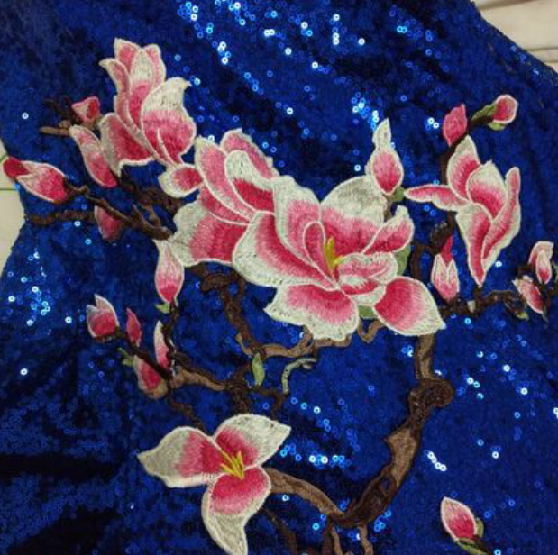 กี่เพ้ายาวสีน้ำเงิน รหัส S. 166 สินค้าพร้อมส่ง