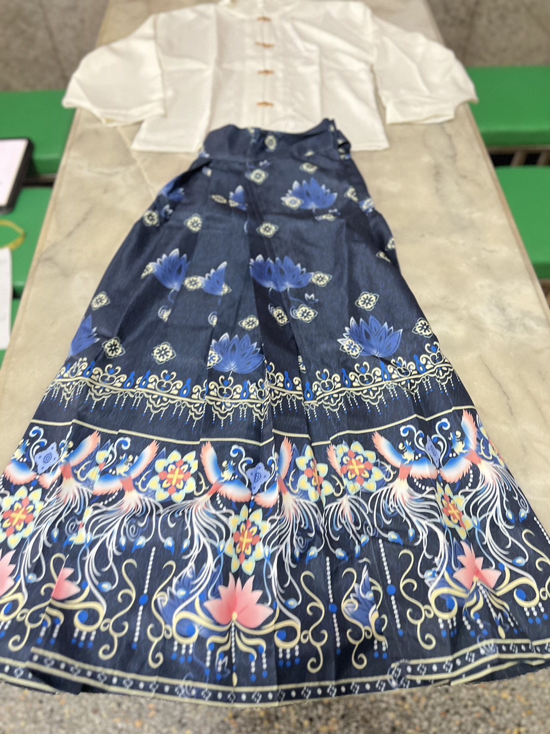 #หม่าเมี่ยนแขนยาว สีน้ำเงิน