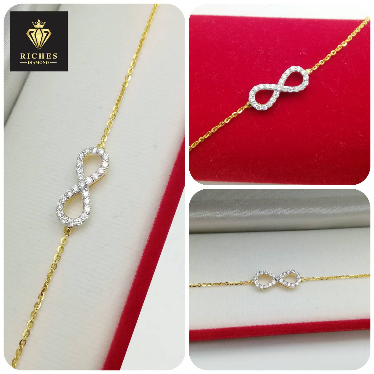 สร้อยข้อมือ INFINITY ประดับเพชรแท้ 0.25 cts