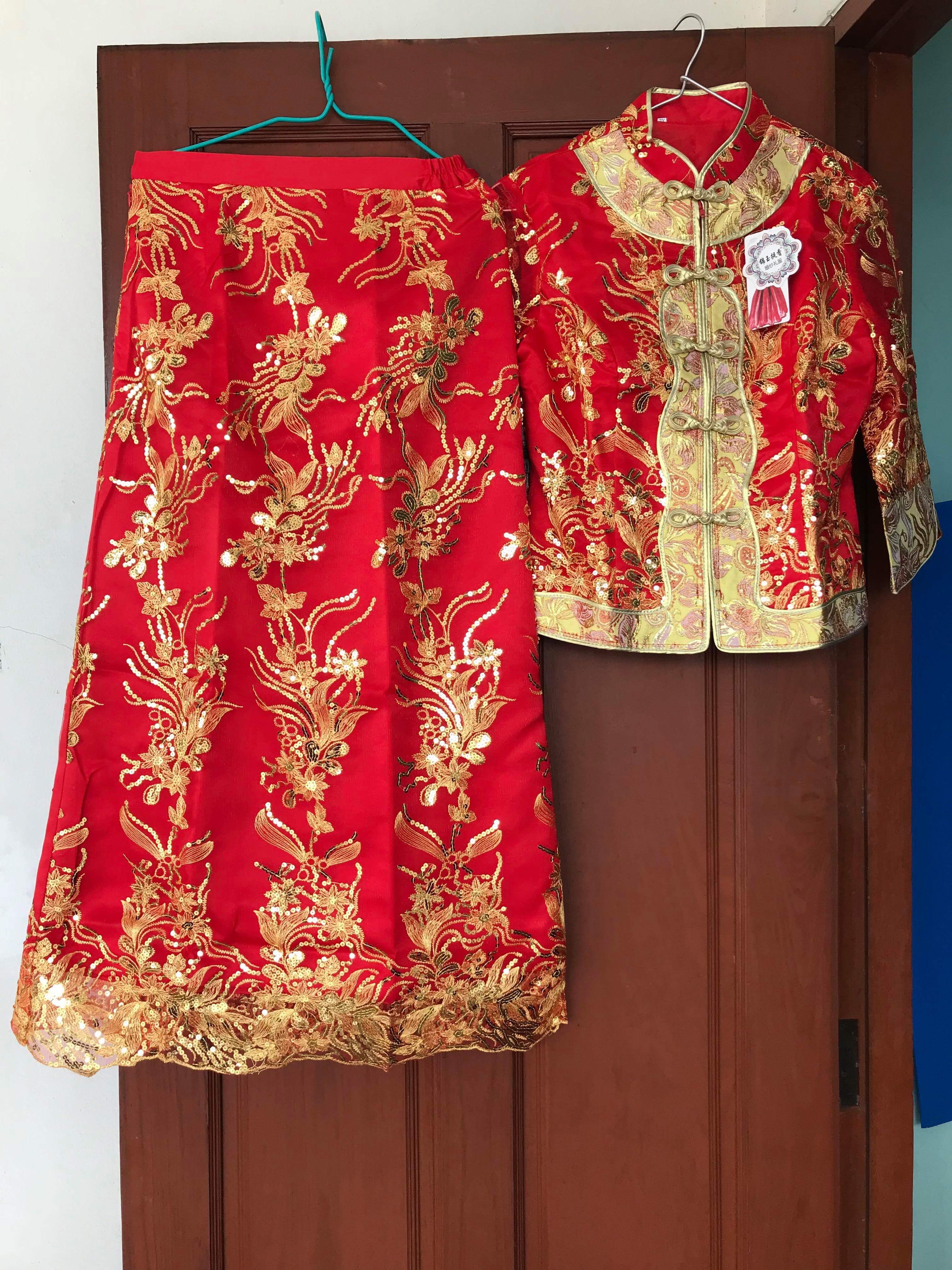 ชุดเจ้าสาวสีแดง รหัส VL 115สินค้าพร้อมส่ง