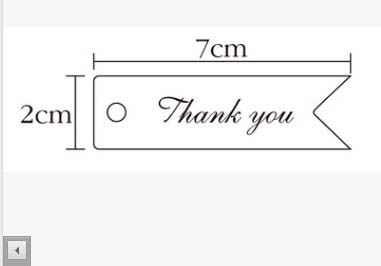 ป้าย TAG คราฟยาว 7x2 cm พร้อมเชือกปอร้อยหู แพ็ค 25 ใบ