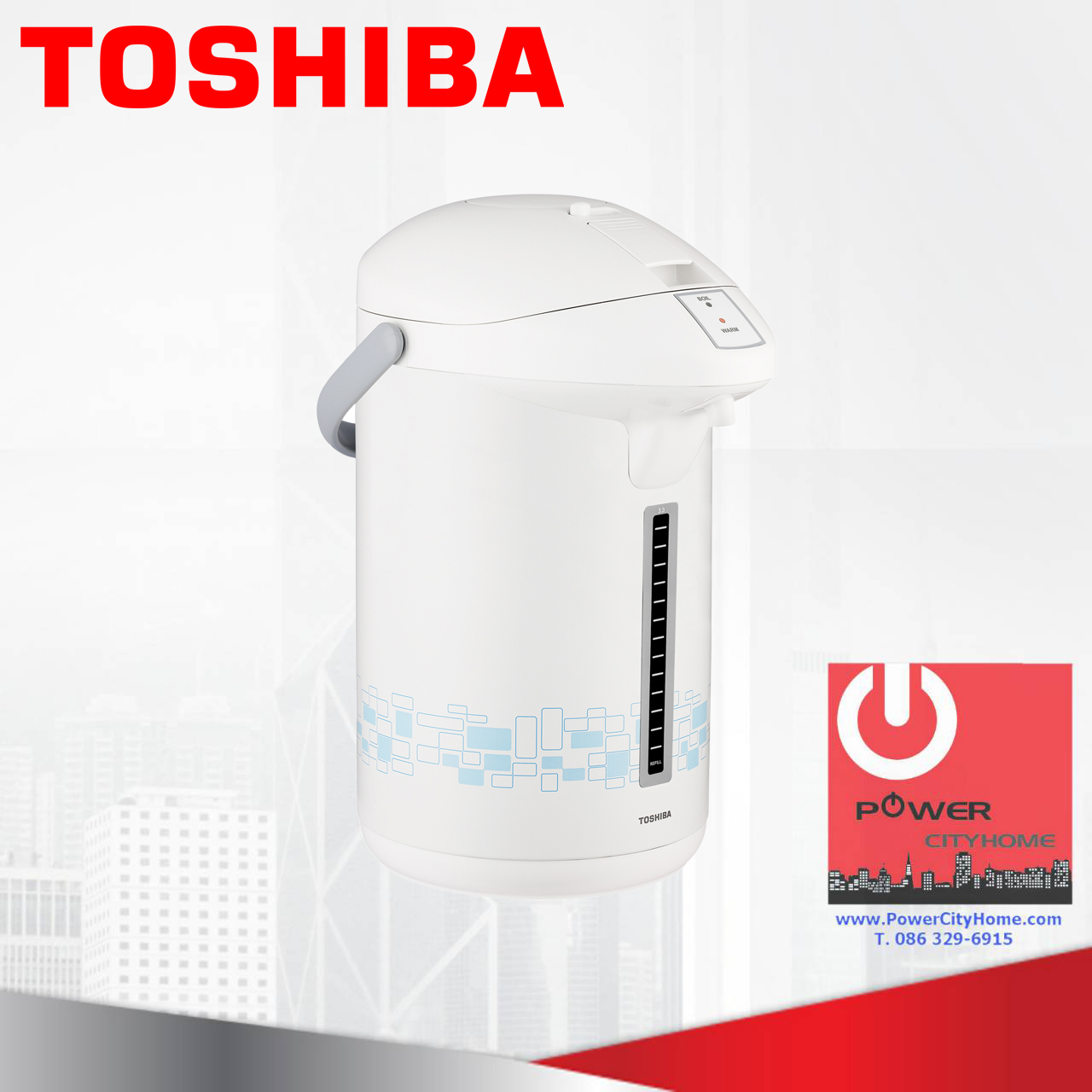 กระติกน้ำร้อน Toshiba 3.3 ลิตร รุ่น PLK-G33E