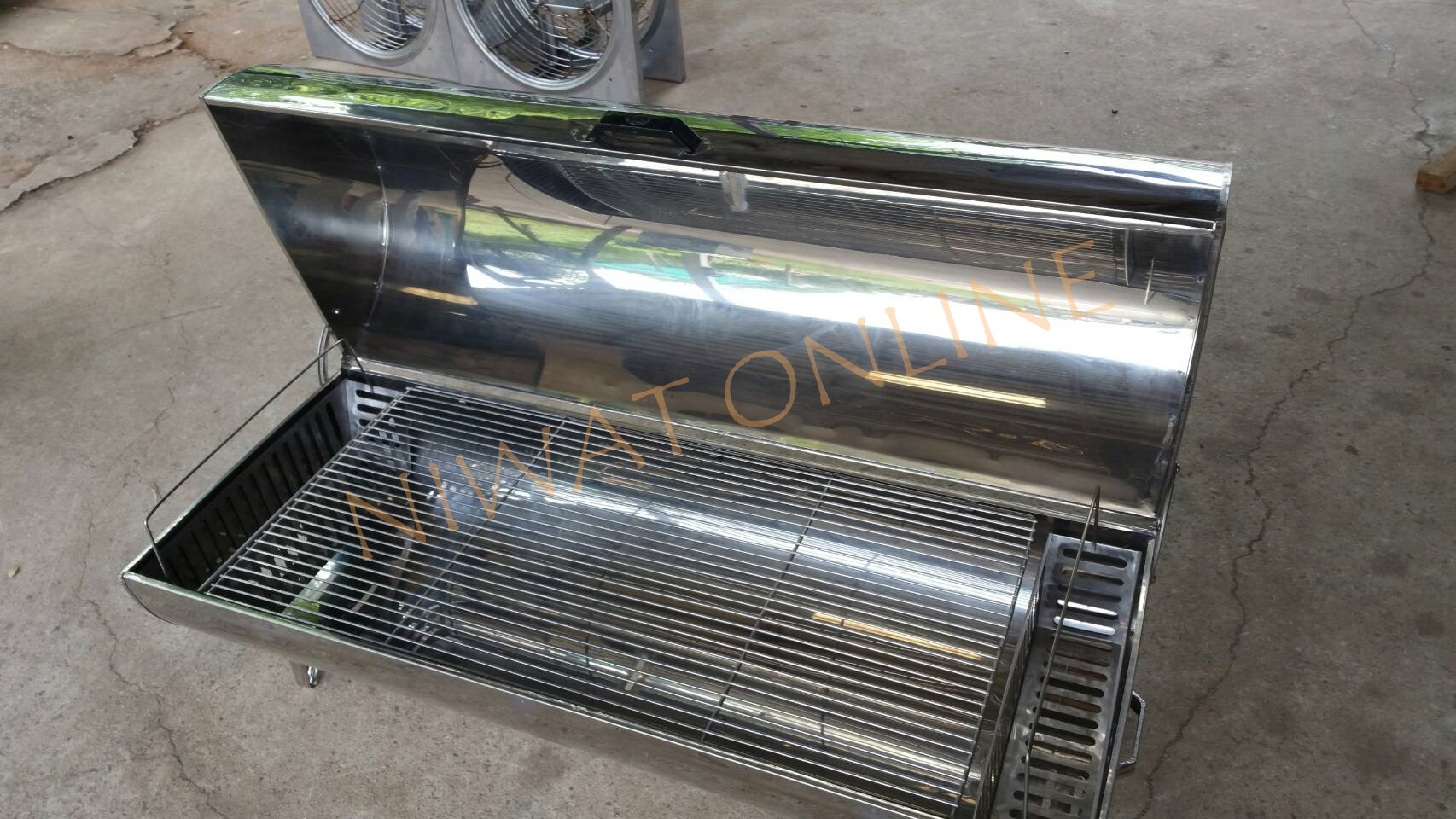 เตาอบสแตนเลสไร้ควัน ชายเบิ้ม ขนาด 112 ซม.