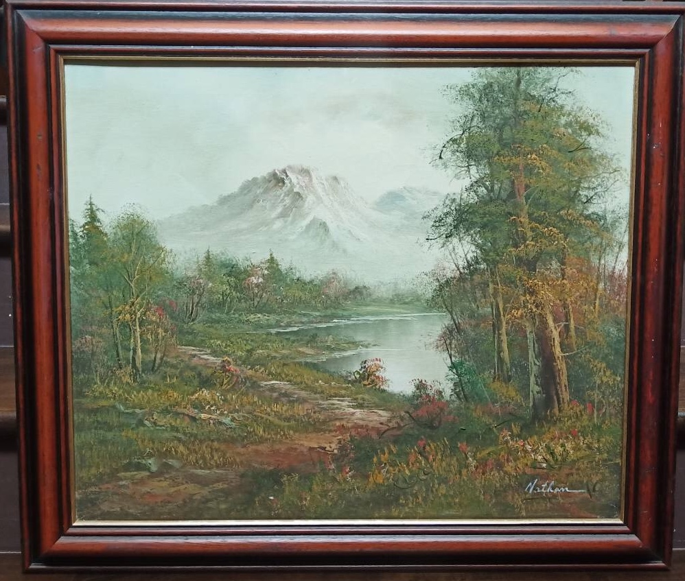 ภาพวาดทิวทัศน์สีน้ำมันศิลปินต่างชาติ