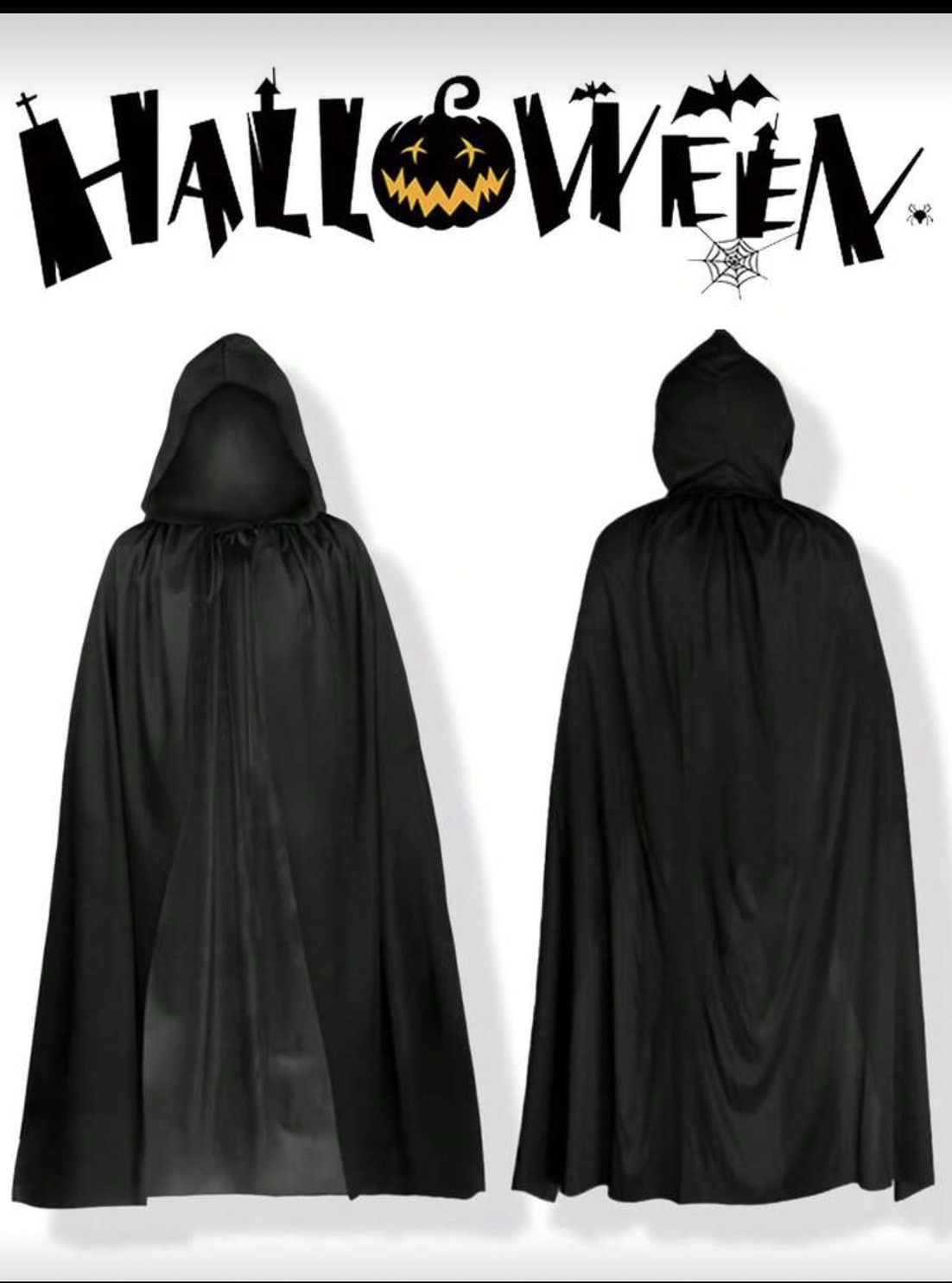 ชุดฮาโลวีน ผ้าคลุม+ถุงมือ+หน้ากาก