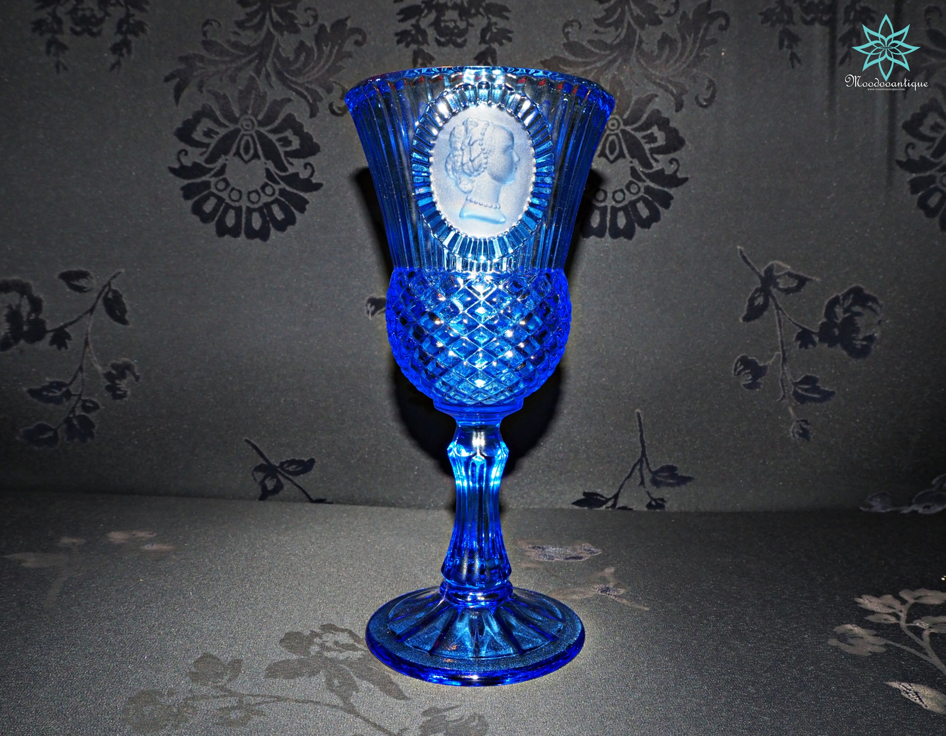 Crystals blue vase