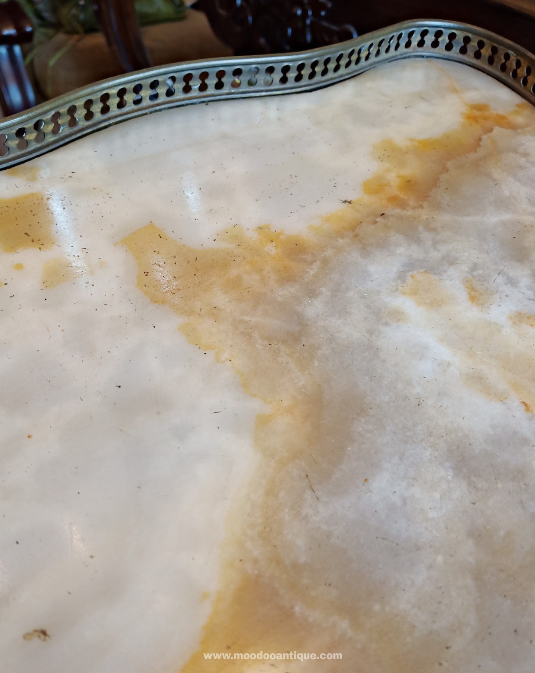 ขายแล้ว Pair 19 th Century French Mahogany Marble top lamp table