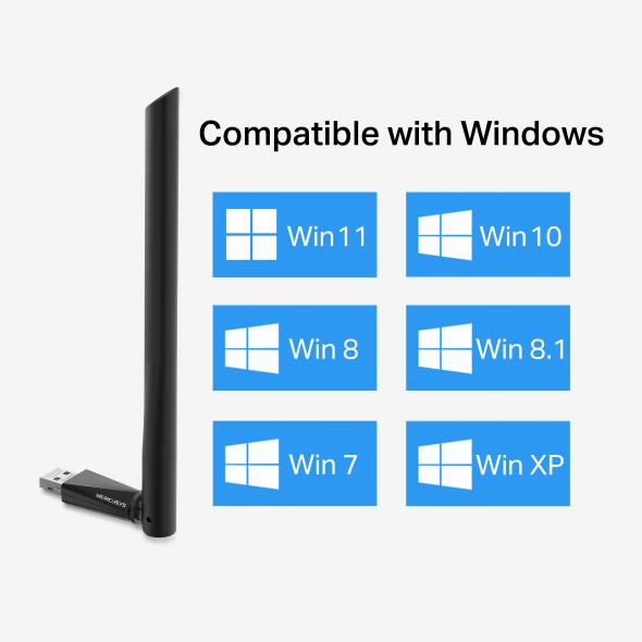 MU6H AC650 High Gain Wireless Dual Band USB Adapter แบรนด์ MERCUSYS รับประกันสินค้า 3ปี