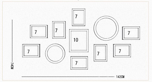 ชุดกรอบรูปติดผนัง PVC11 (Cartoon) กรอบรูป 11 ชิ้น พร้อมรูปภาพตามแบบและวัสดุติดตั้ง