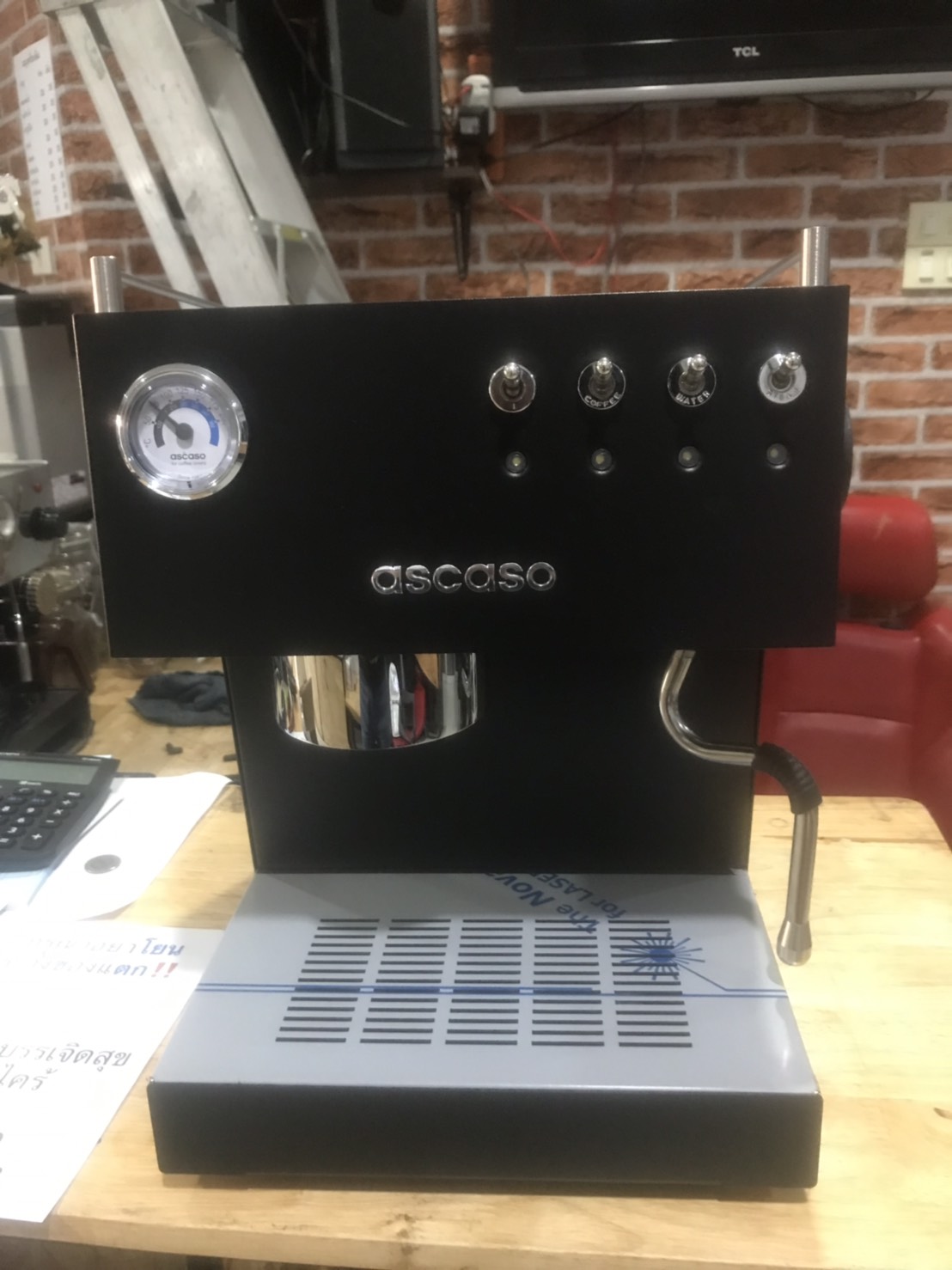 เครื่องชงกาแฟ ascaso Uno 1 G คู่ เครื่องบดกาแฟ 600n Black