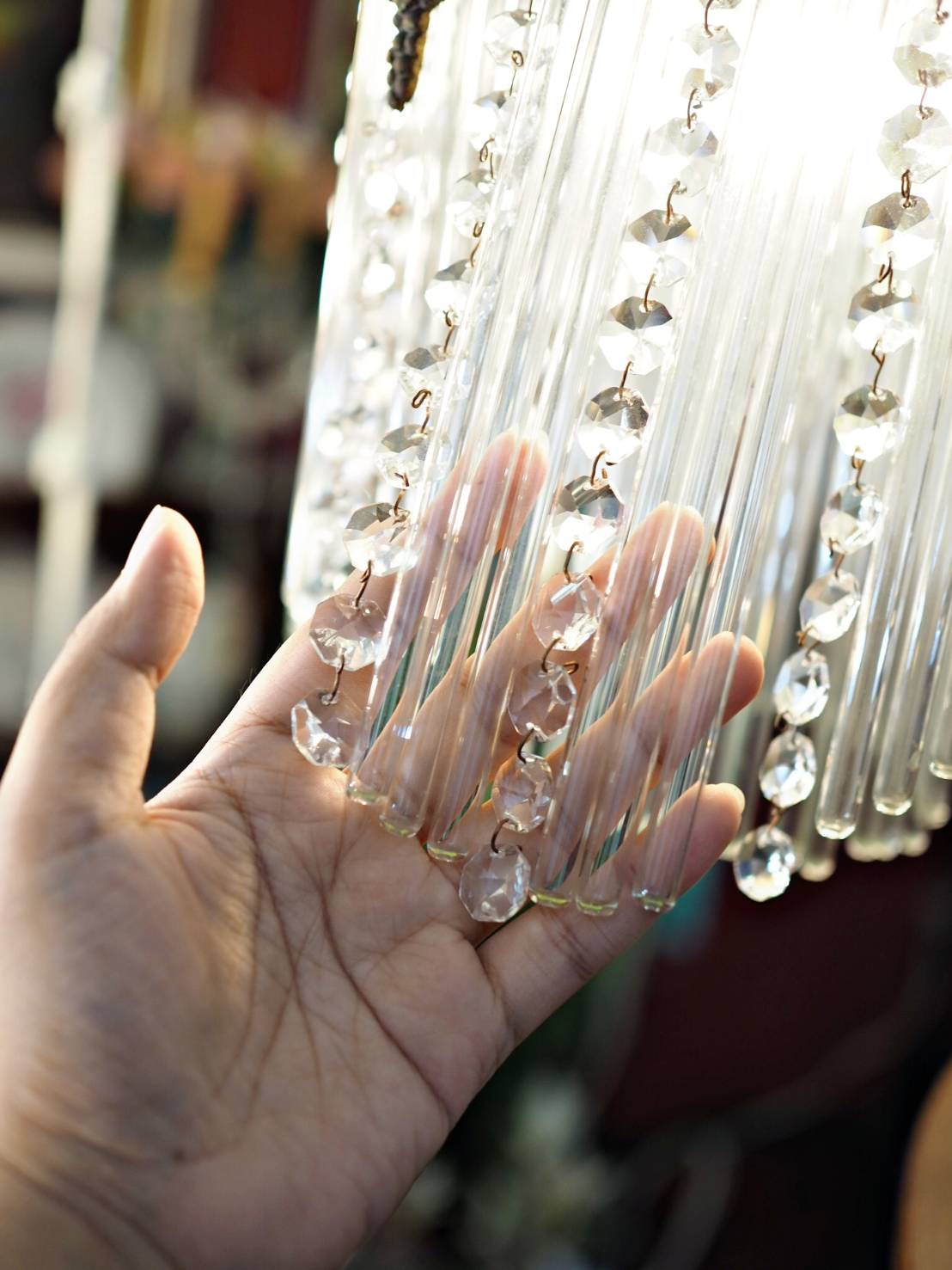 ขายแล้ว French Art Nouveau ฺBrass Chandelier