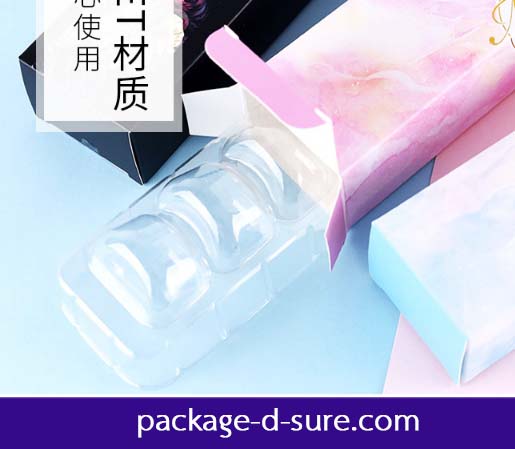 โปรโมชั่น//กล่องมาการอง 6 ชิ้น พลาสติกใส พร้อมกล่องดำครอบ ลายเดซี่ 6x23+4.5