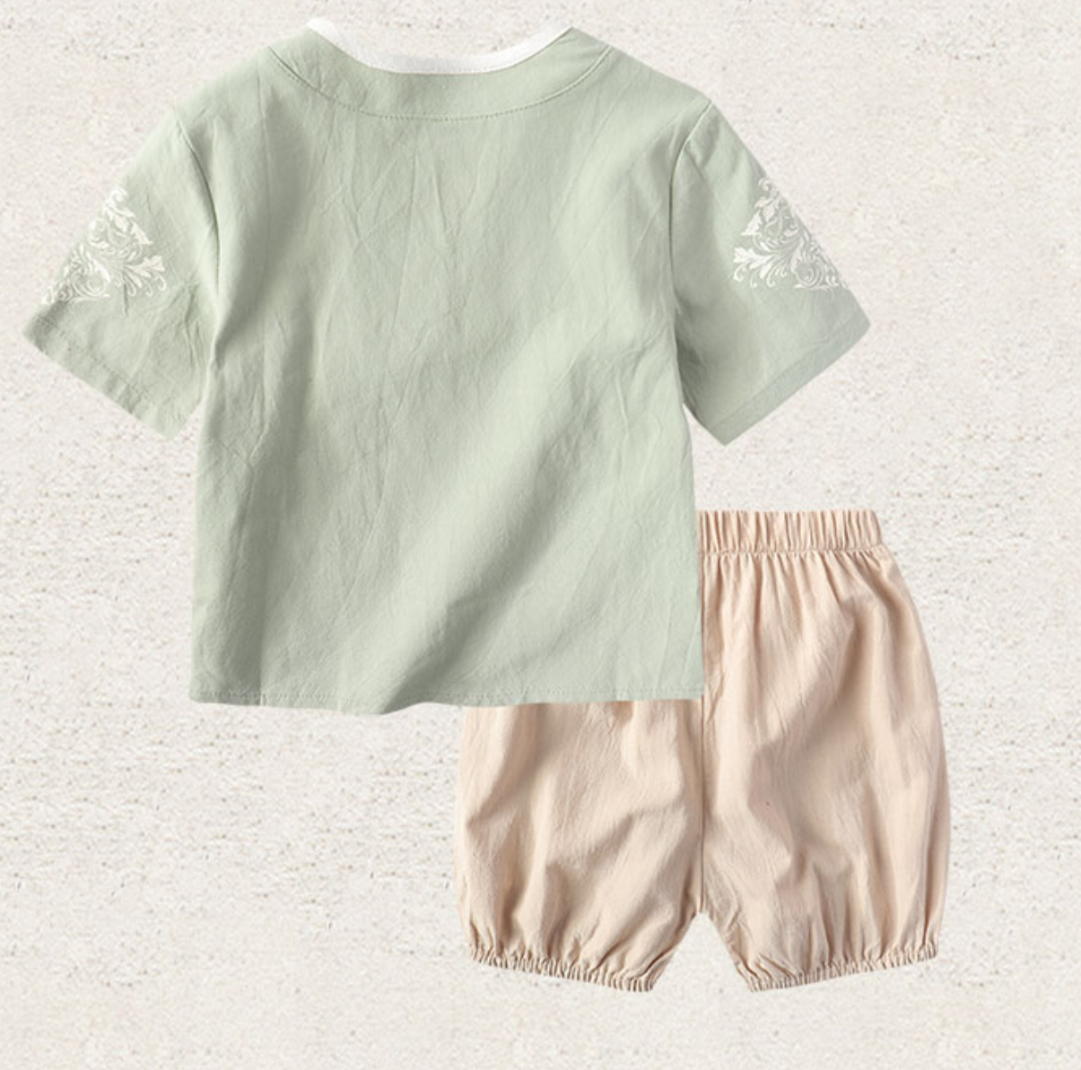 ชุดจีนเด็กชายสีเขียว ผ้าฝ้าย รหัสZM 69 พร้อมส่ง