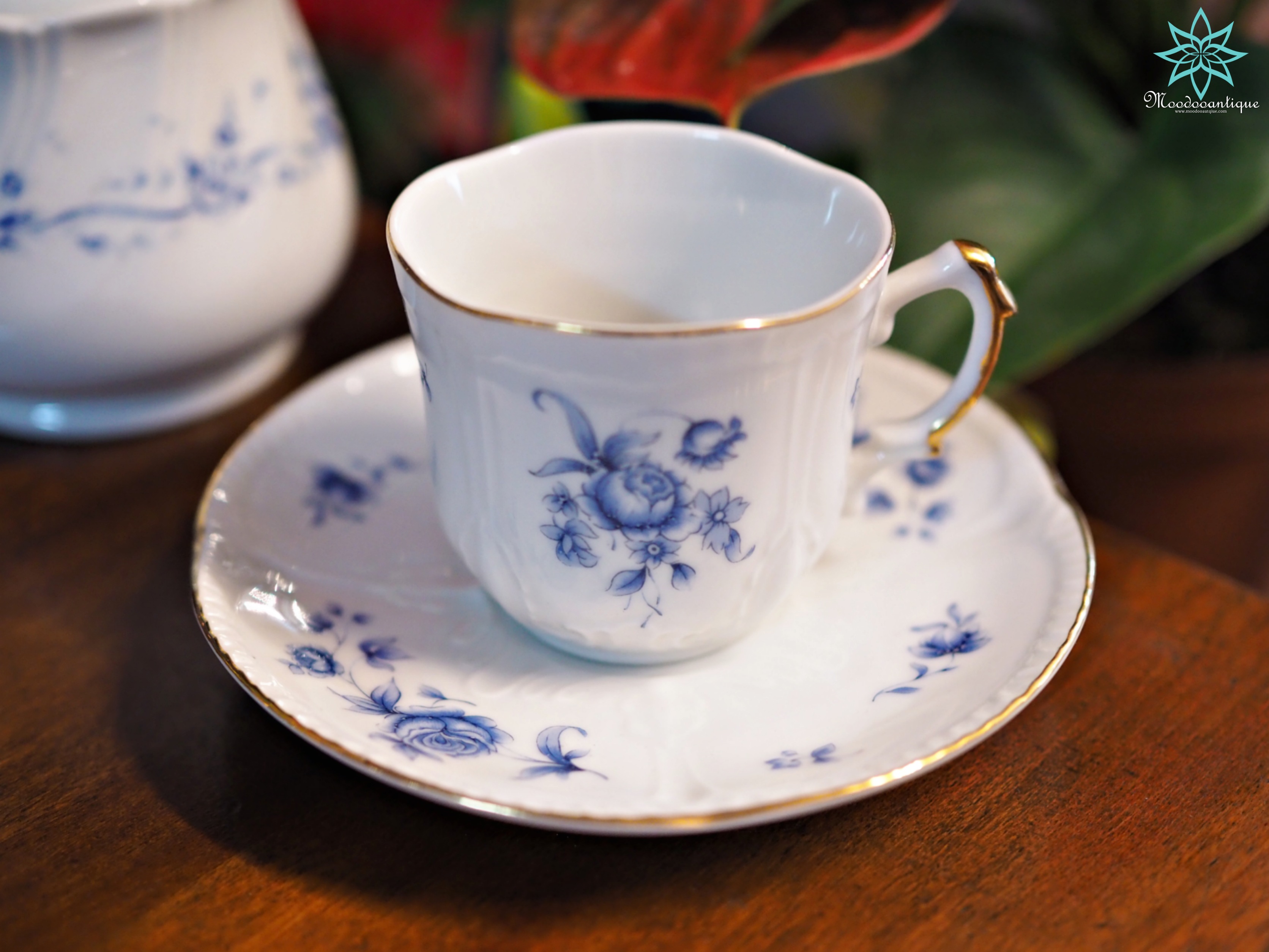 ชุดกาแฟ ลายกุหลาบฟ้า Japan